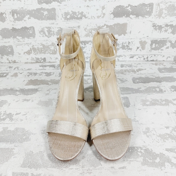 New Sam Edelman Yaro Gold Ankle Strap High Heel Sandal T496 - Picture 3 of 12